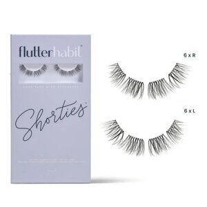 Flutterhabit Shorties False Eyelashes Natural Look Everyday Makeup with Adhesive